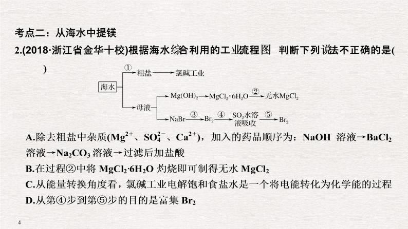 2019高考化学高分突破二轮复习专题十一从矿物质到金属材料课件（60张PPT）04