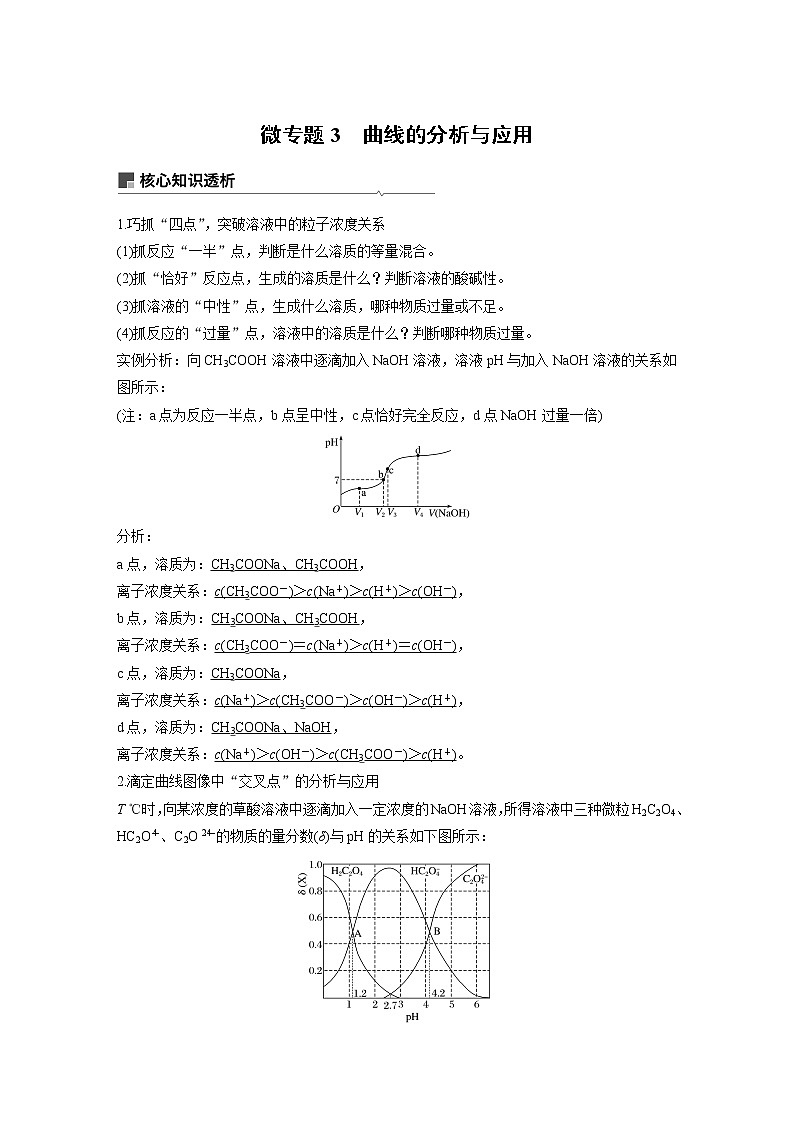 2019届高考化学二轮复习微专题3曲线的分析与应用学案01
