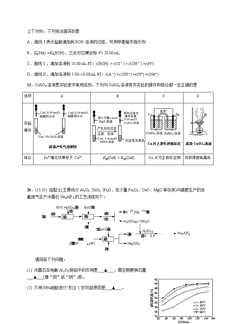 四川省成都七中2020届高三高考(7.2)热身考试理综化学试题03