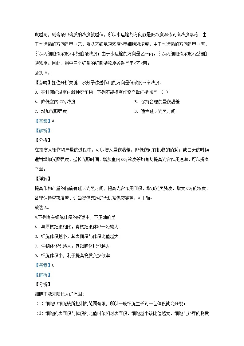 2020年北京市第一次普通高中学业水平合格性考试化学试题02