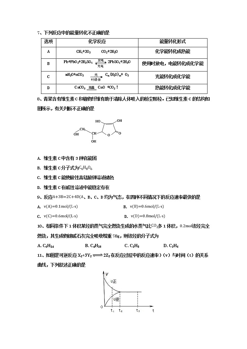山东省淄博市桓台县第一中学2019-2020高一下学期线上第四次考试化学试卷第2页