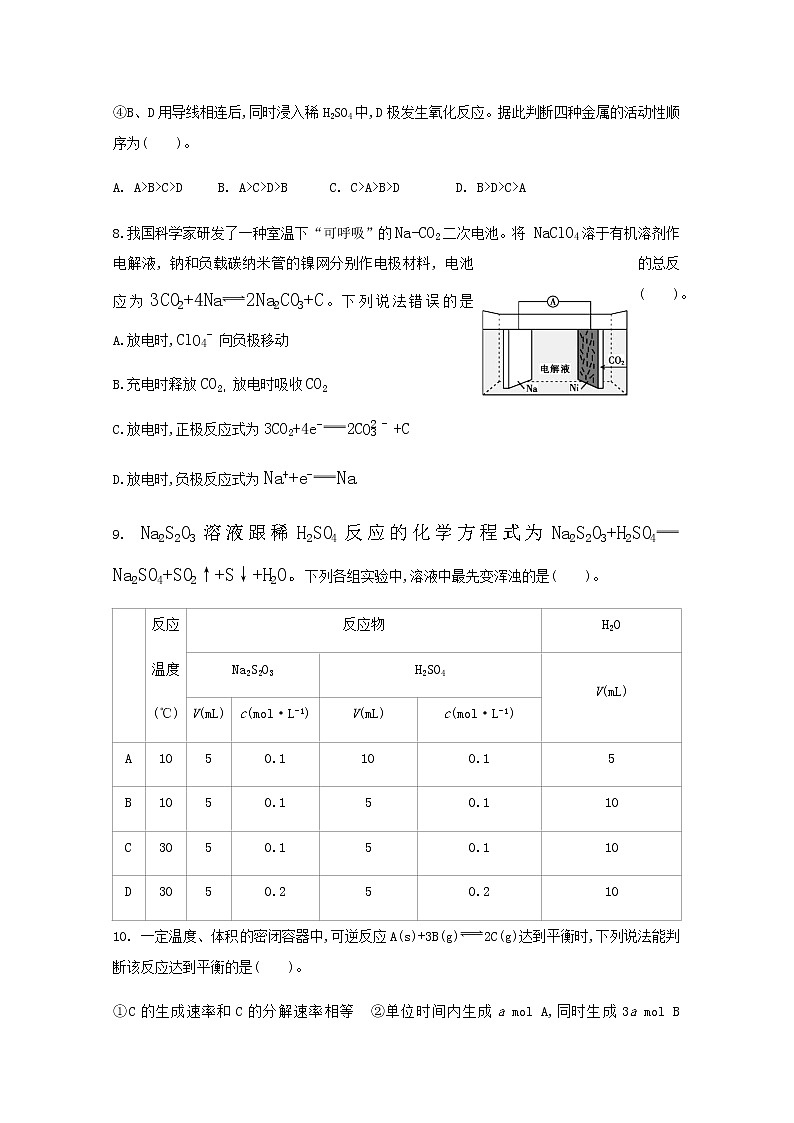 山西省运城市临猗县临晋中学2019-2020学年高一下学期开学复课摸底考试化学试题03