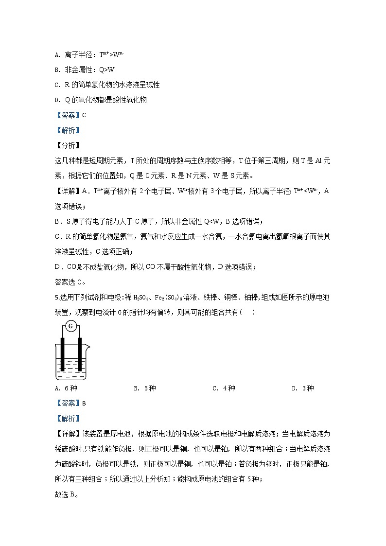 河北省沧州市盐山县盐山中学2019-2020学年高一下学期开学考试化学试题第3页