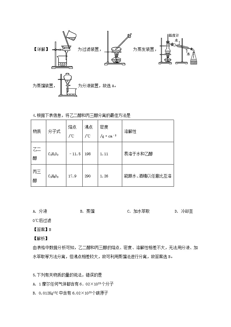 山西省忻州市静乐县静乐一中2019-2020学年高一上学期第一次月考化学试卷第3页