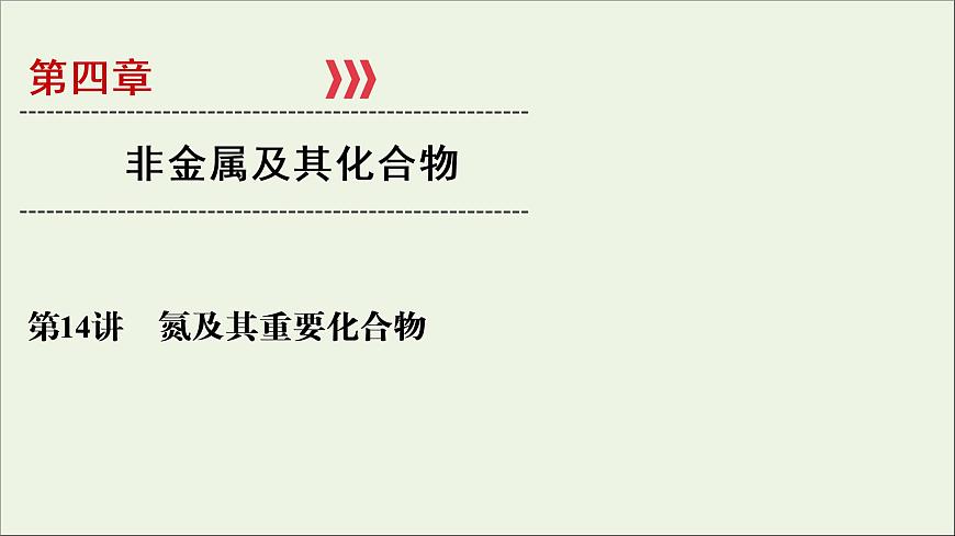 全國版2021高考化學一輪復習第14講氮及其重要化合物課件第1頁