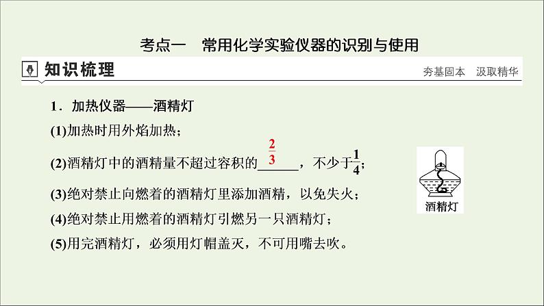 全国版2021高考化学一轮复习第29讲中学化学实验基次件 课件04