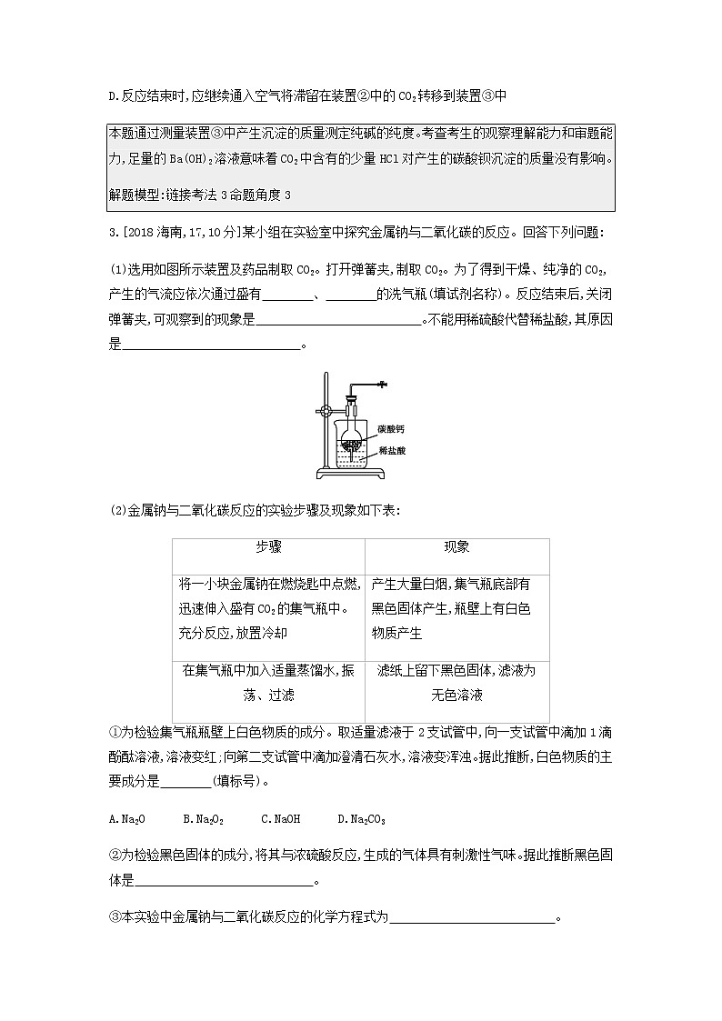 2020高考化学刷题冲刺含最新模拟题专题五钠镁铝及其化合物讲义含解析02