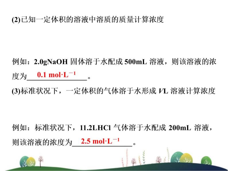 （新）人教版化学必修第一册课件：2.3 第3课时 物质的量浓度06