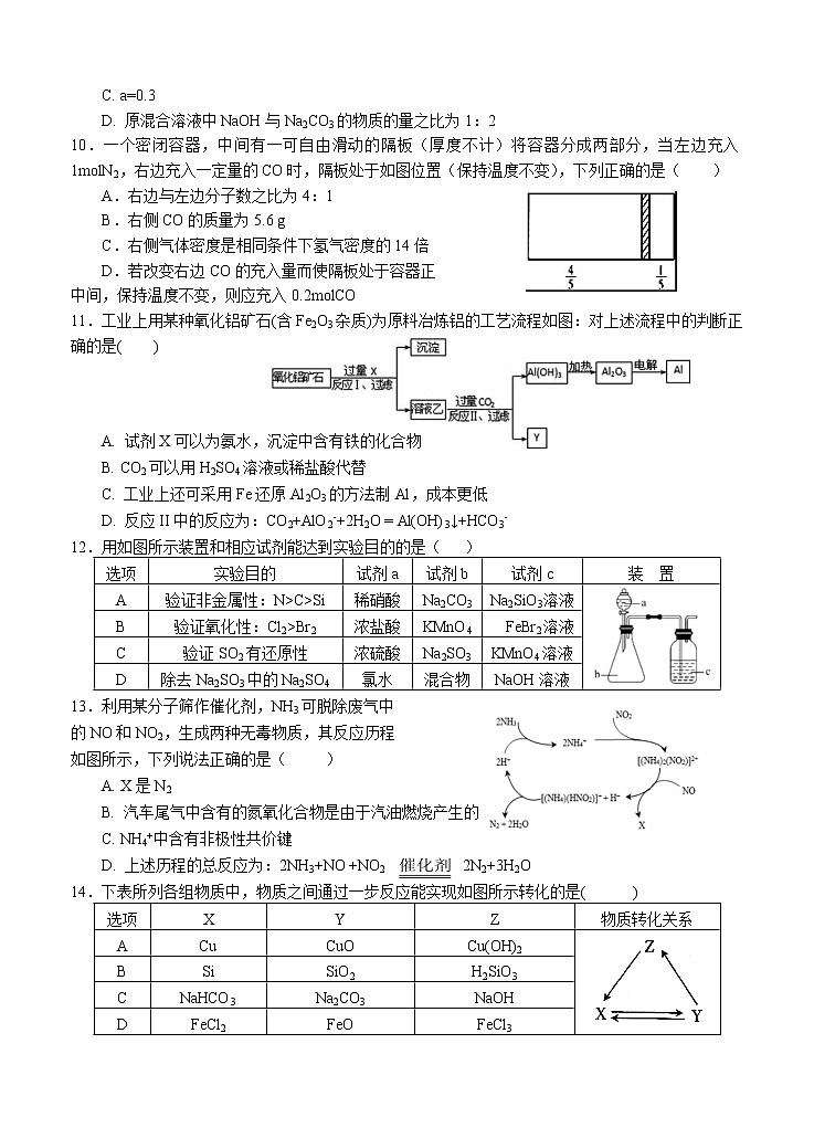 河南省信阳市罗山县2021届高三第一次调研(8月联考)化学(word版含答案)第3页