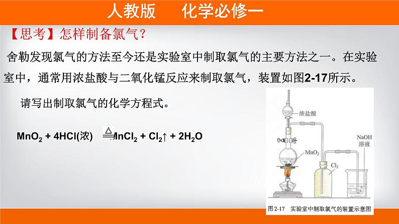高一上学期必修第一册(人教版2019)专题2.2.3 氯气的制备03