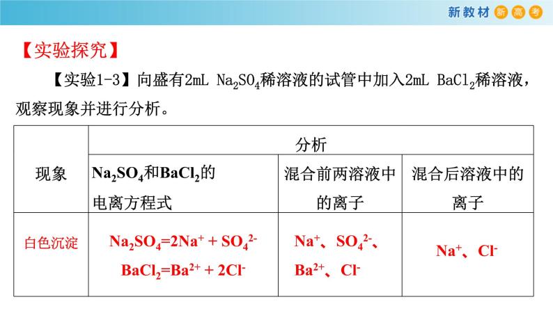 人教版必修第一册 高一化学 1.2.2 离子反应 课件05