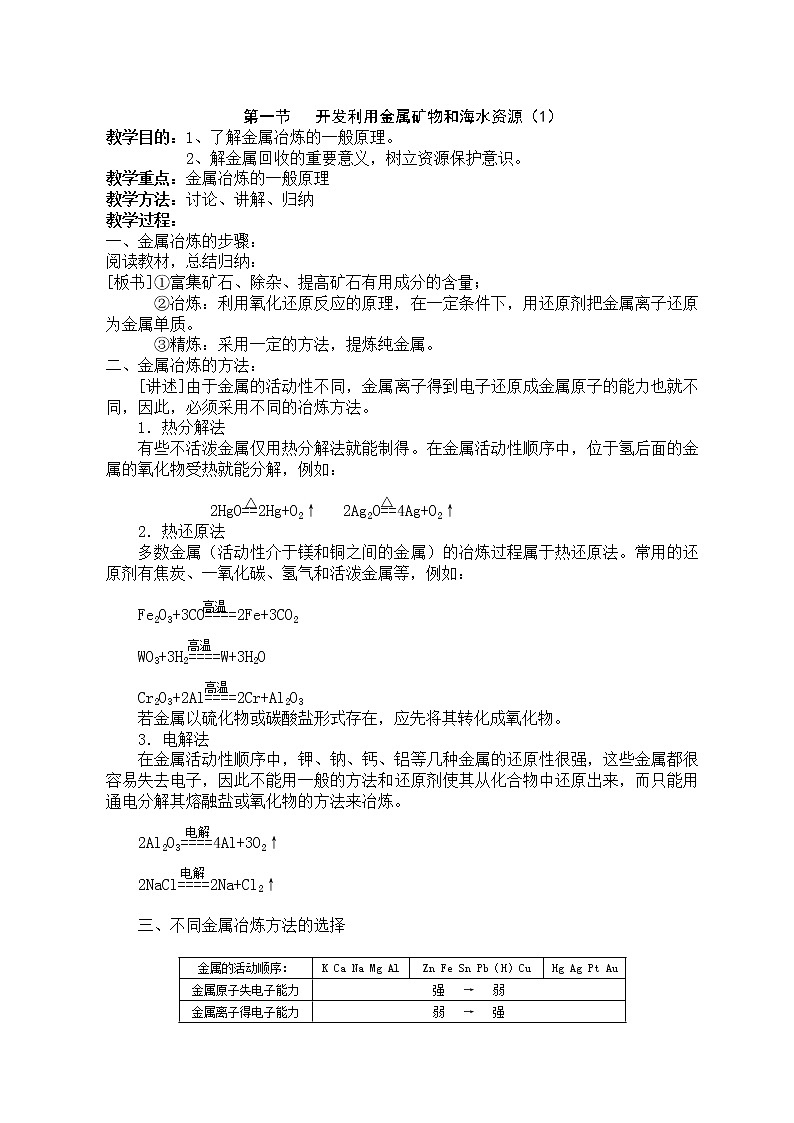 第一节   开发利用金属矿物和海水资源1第1页
