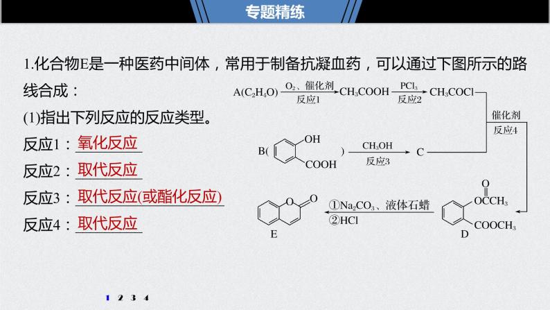 2021高考化学一轮复习 第十章 专题突破34 常见有机反应类型总结05