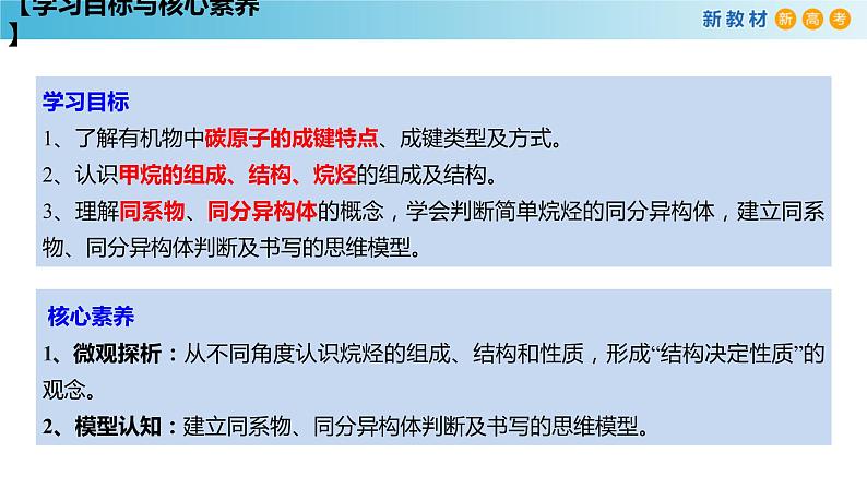 人教版高中化学新教材 必修第二册 7.1.1 有机化合物中碳原子的成键特点 烷烃的结构 课件(1)(共31张PPT)03