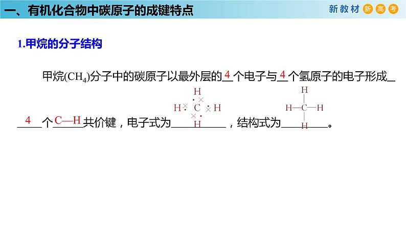 人教版高中化学新教材 必修第二册 7.1.1 有机化合物中碳原子的成键特点 烷烃的结构 课件(1)(共31张PPT)05