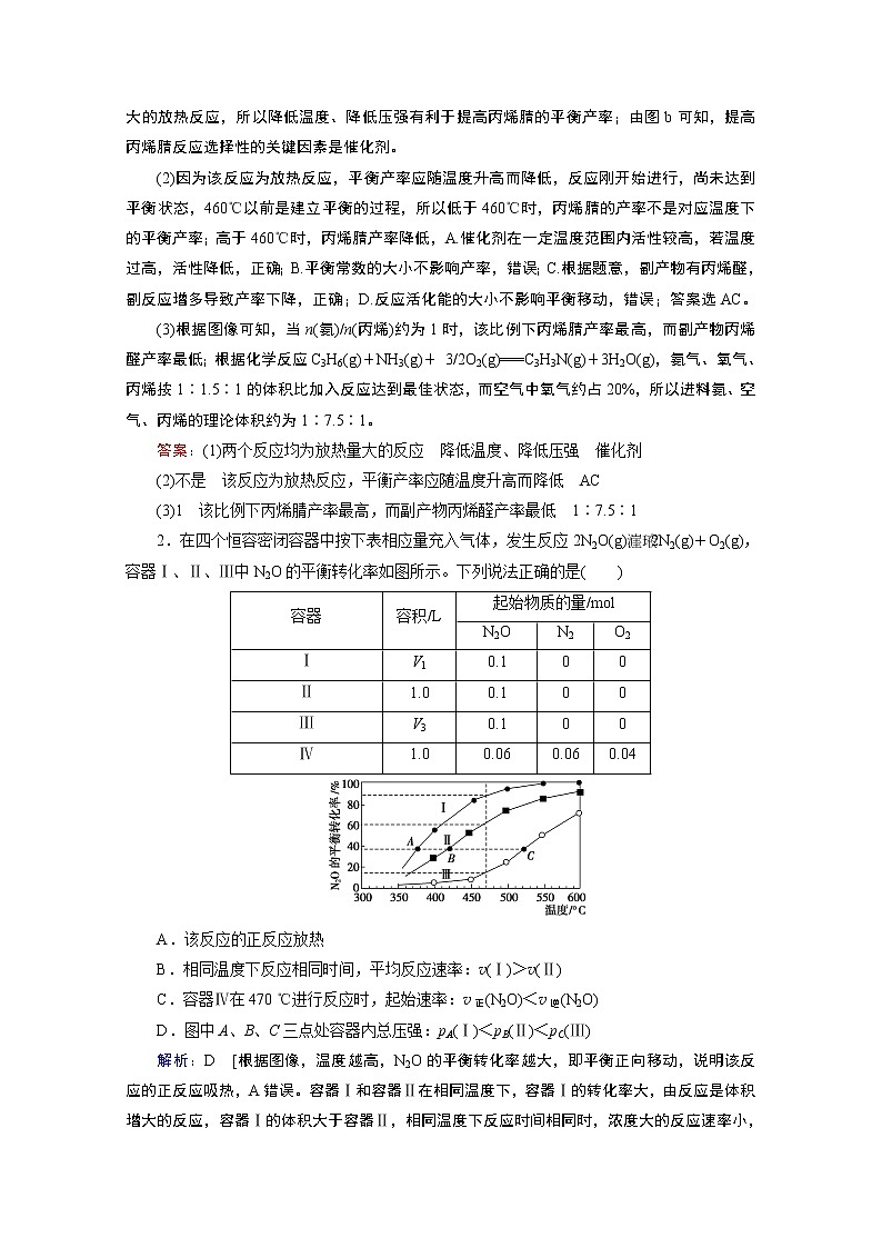 2020届高考化学二轮复习教师用书:微专题六化学平衡图像第3页