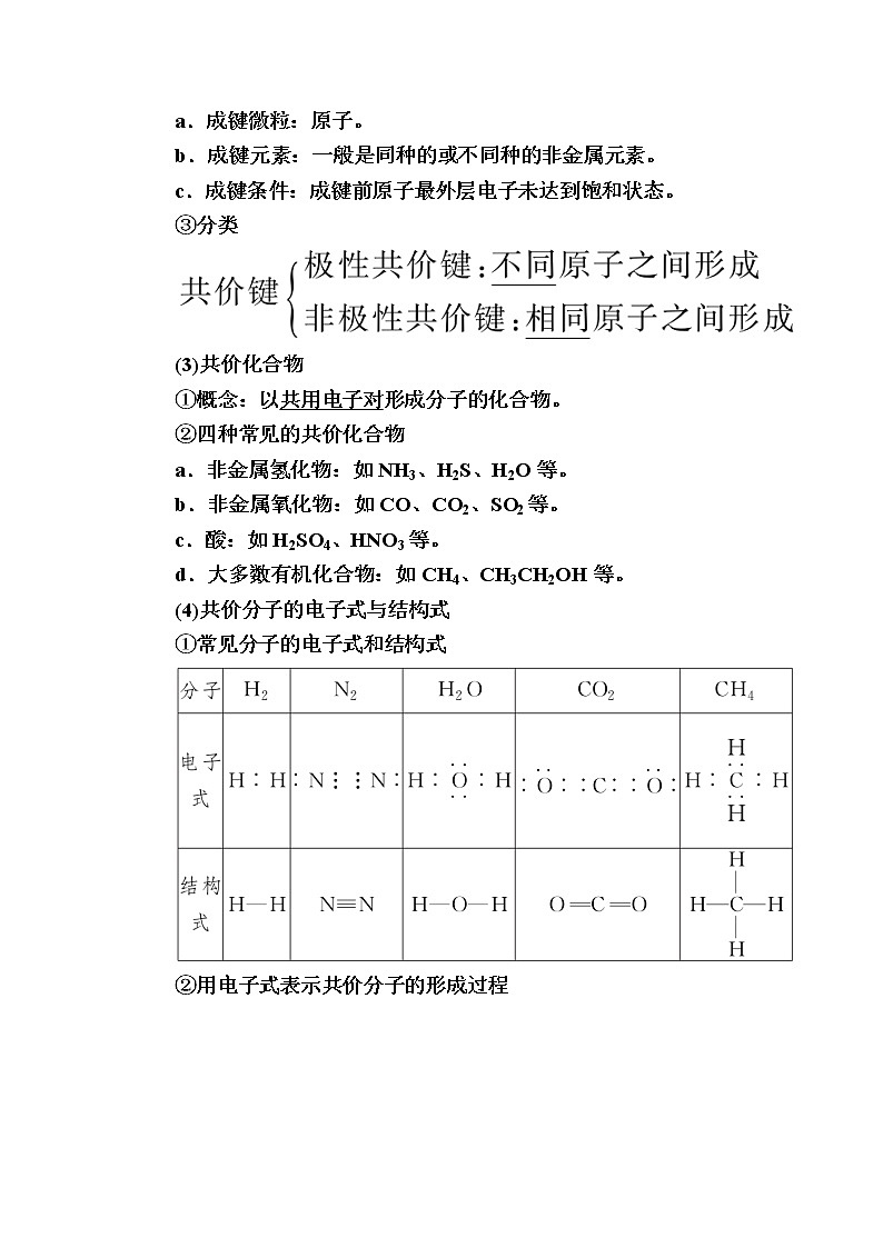 2019—2020学年新教材课标版高中化学必修第一册教师用书:4-3-2第二课时 共价键02