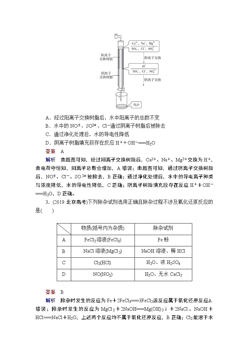 2021届高考化学人教版一轮创新教学案:第2章高考真题演练第2页