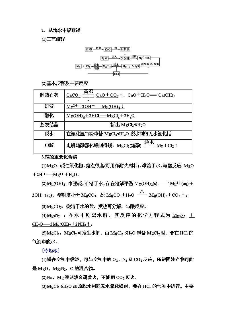 2021届高考化学(江苏专用)一轮教师用书:专题3第2单元 海水中提镁和铝土矿中提铝02