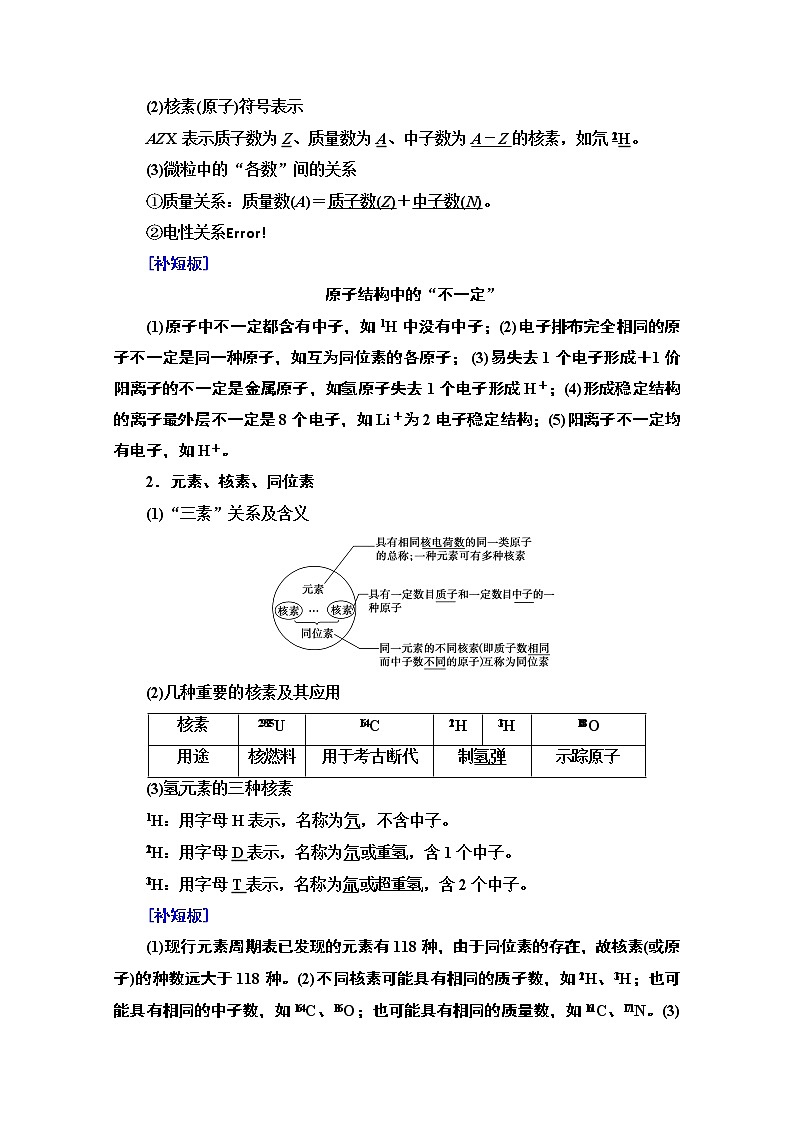 2021届高考化学(江苏专用)一轮教师用书:专题5第1单元 原子结构 核外电子排布02