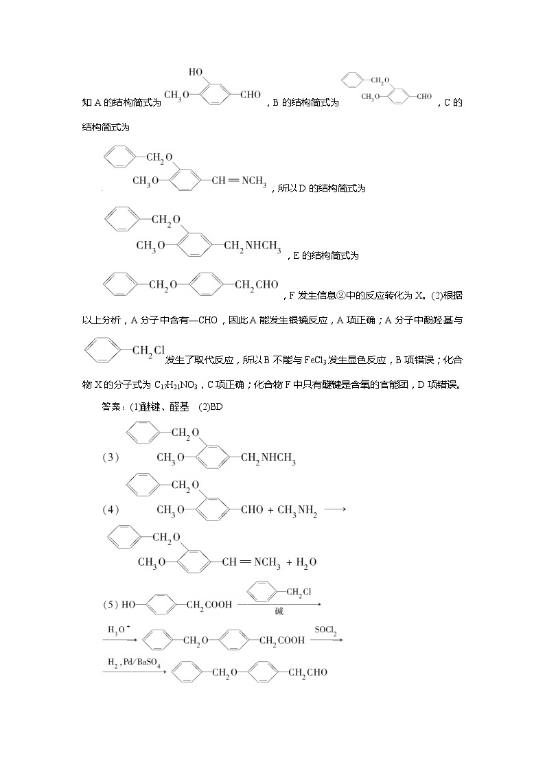 2021版浙江高考选考化学一轮复习教师用书：专题97有机合成与推断强化突破（二）02