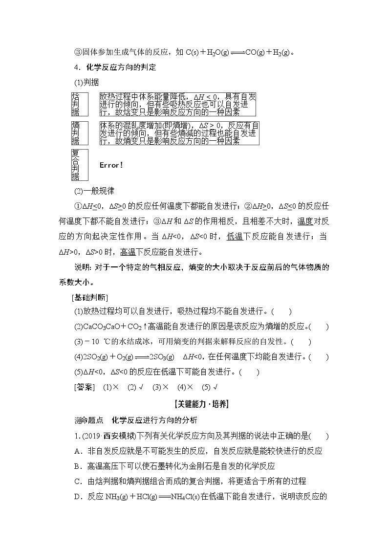 2021版新高考化学一轮鲁科版教师用书:第6章第3节化学反应的方向化学平衡常数第2页