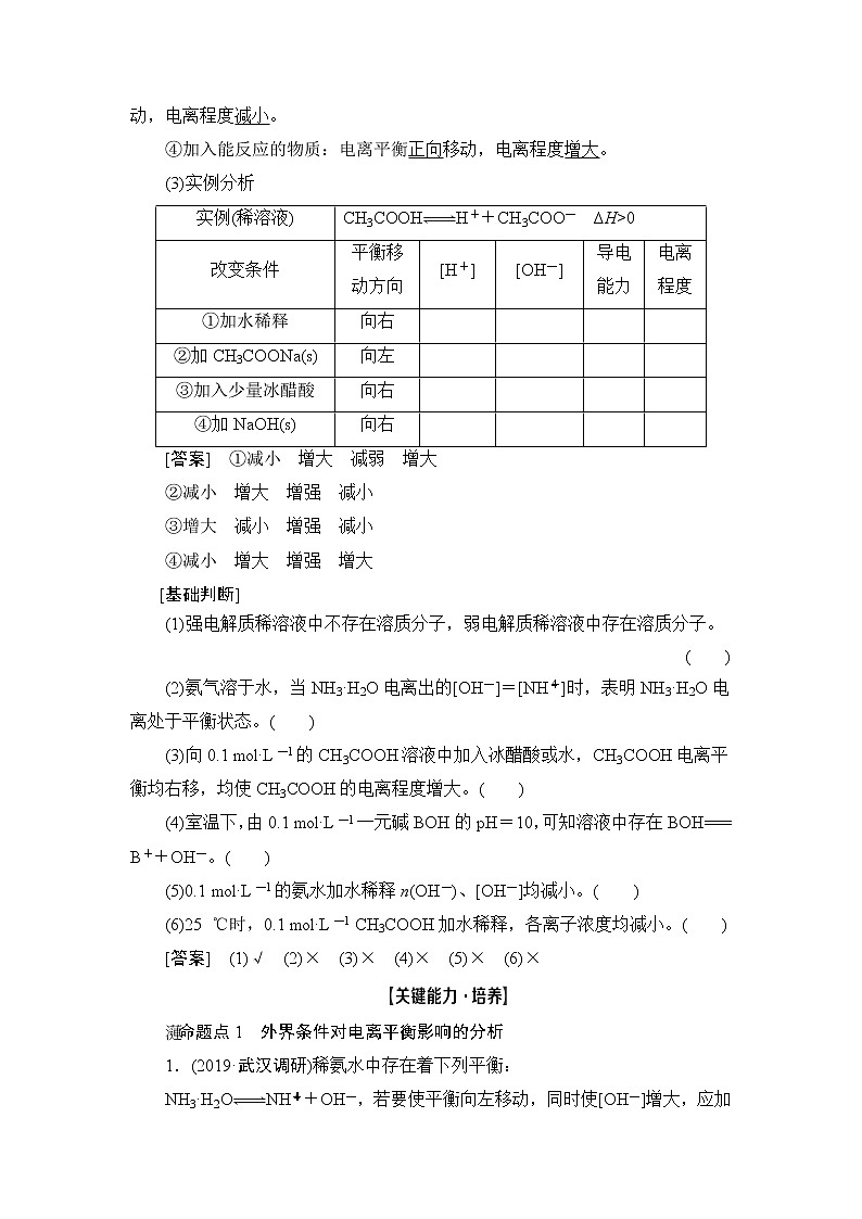2021版新高考化学一轮鲁科版教师用书:第7章第2节弱电解质的电离第2页