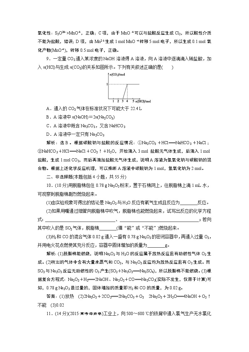 2019版高考化学一轮精选教师用书苏教专用:专题26专题综合检测(二)03