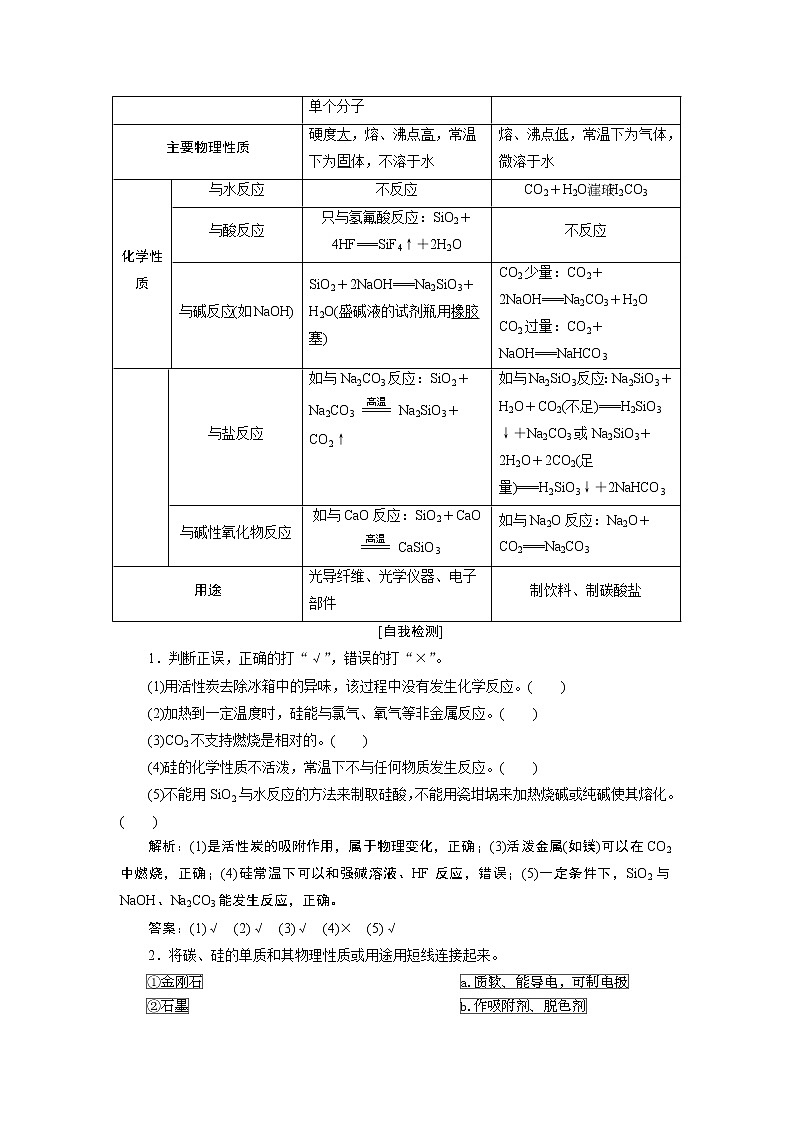 2019版高考化学一轮精选教师用书苏教专用:专题33第三单元 含硅矿物与信息材料02