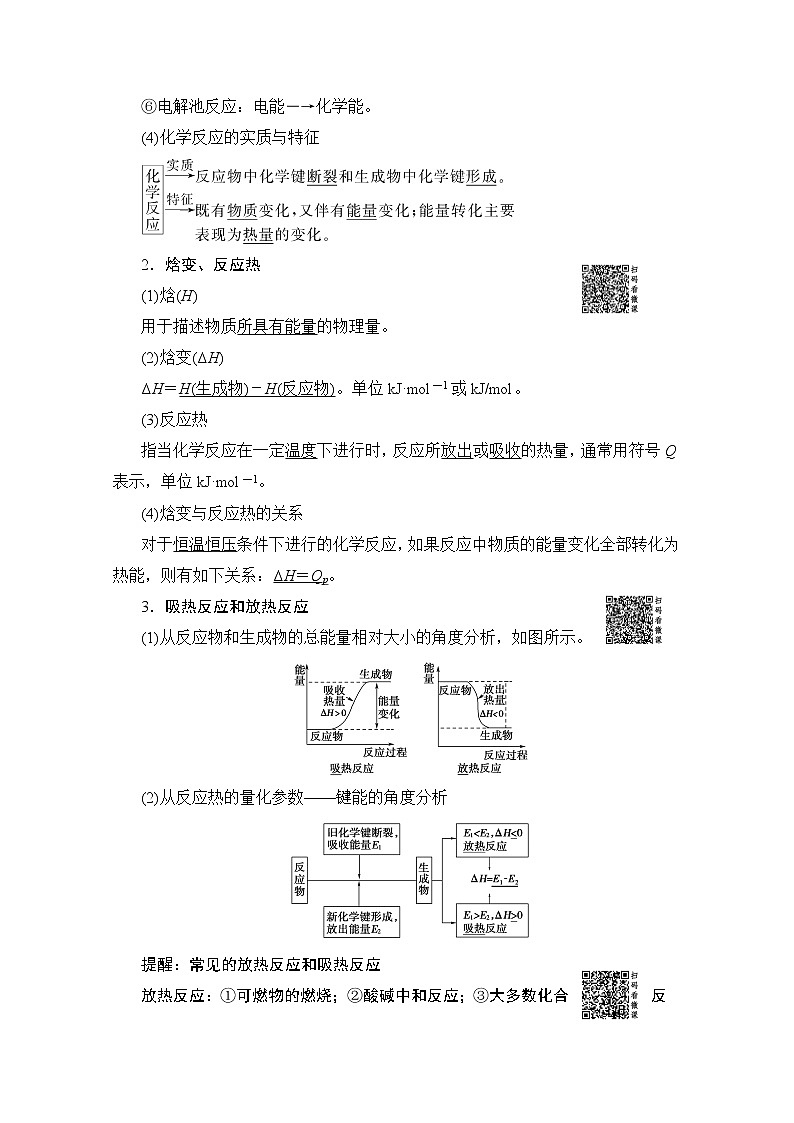 2020版新一线高考化学(苏教版)一轮复习讲义:第1部分专题6第1单元化学反应的热效应02