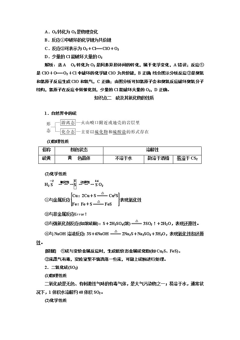2020版高考一轮复习化学新课改省份专用学案:第四章第5课时 点点突破——氧、硫及其重要化合物03