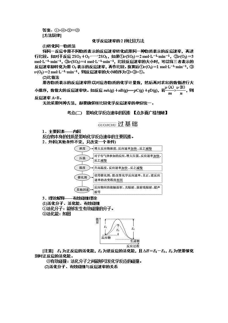 2020版高考新创新一轮复习化学新课改省份专用学案:第七章第一节化学反应速率及其影响因素03