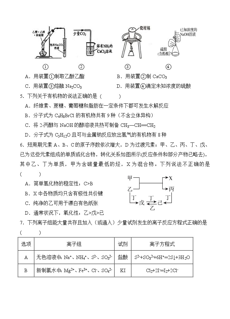 辽宁省六校协作体2021届高三第一次联考 化学(含答案) 试卷02