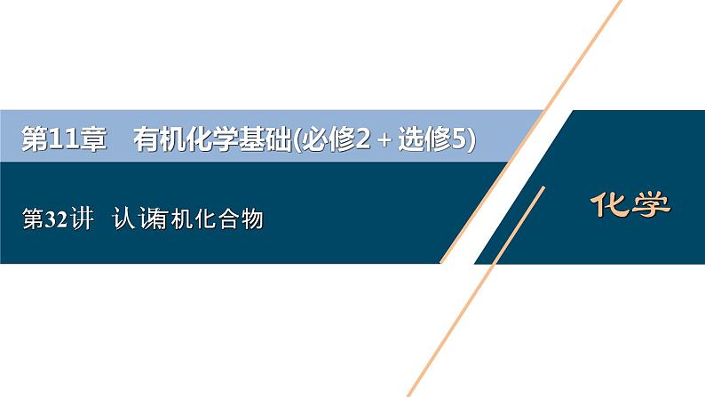 第32讲 认识有机化合物 72PPT第1页