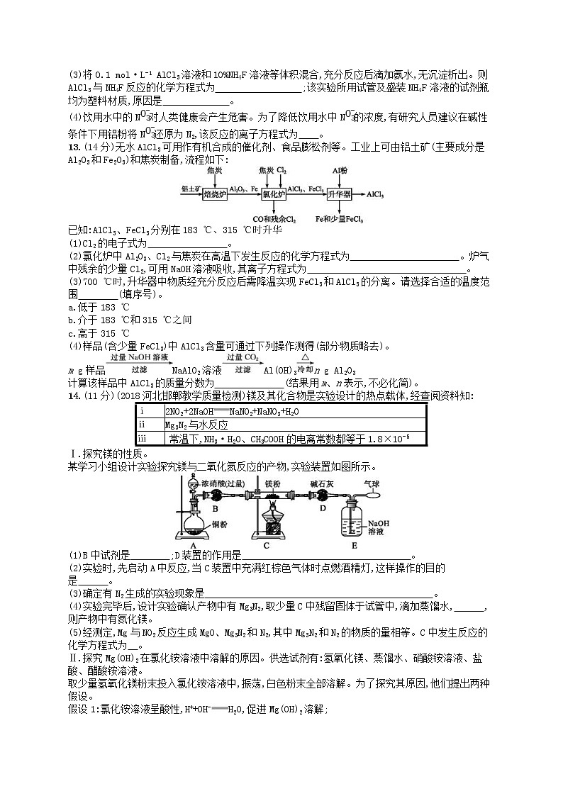 2020高考化学一轮复习考点规范练07《镁铝及其重要化合物》(含解析)第3页