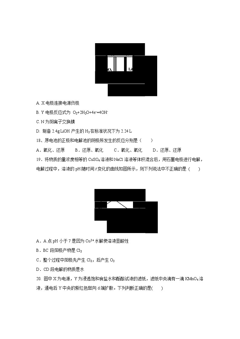 【化学】山西省应县第一中学2018-2019学年高二上学期第四次月考 试卷03