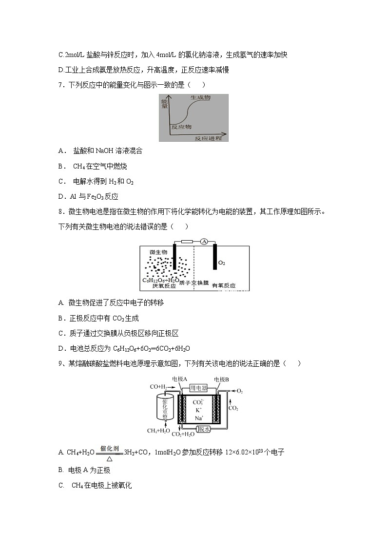 【化学】江西省奉新县第一中学2018-2019学年高二上学期第一次月考 试卷02