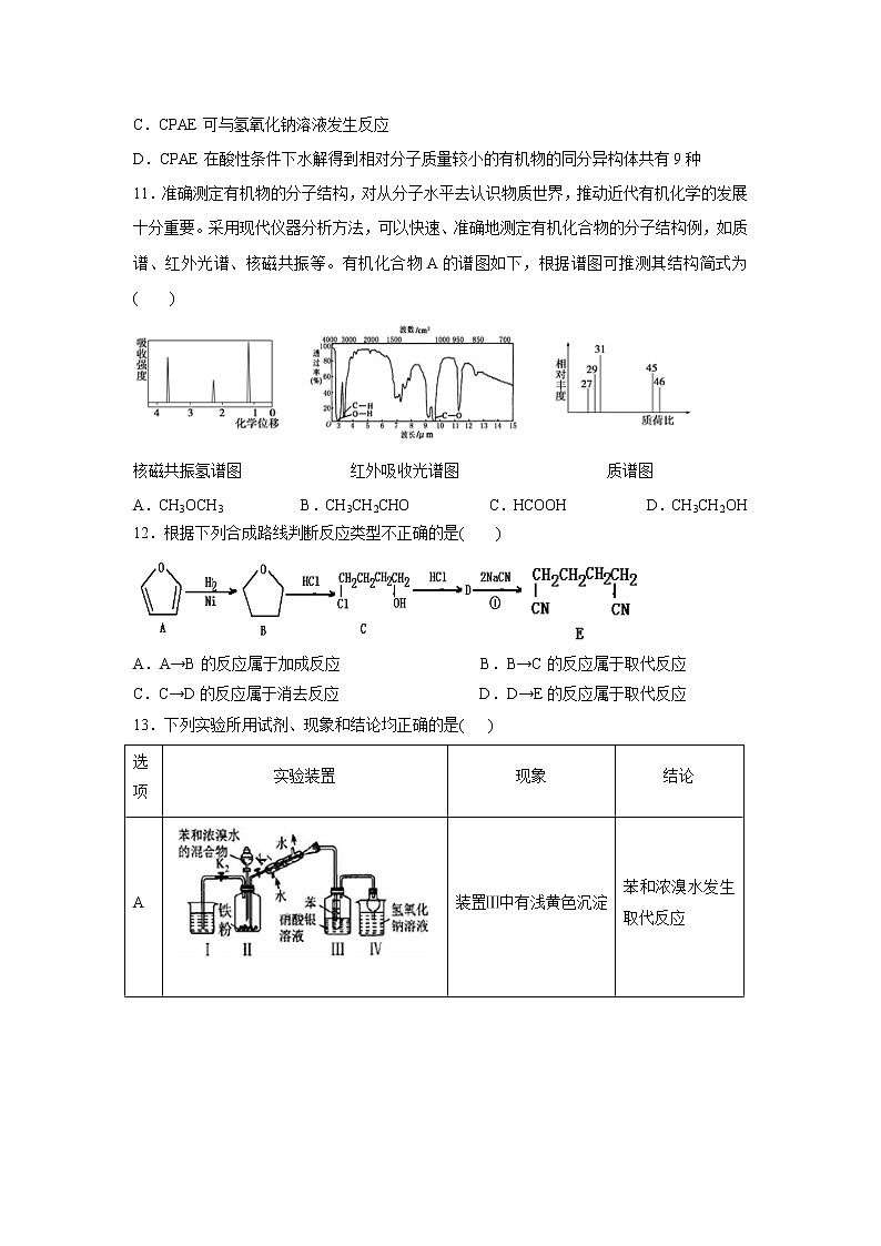 【化学】江西省上饶中学2018-2019高二下学期期中考试(零班)试卷03