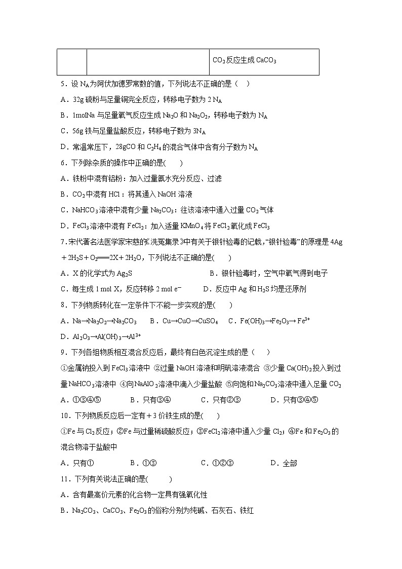 【化学】安徽省天长市第二中学2018-2019学年高二下学期期中考试第2页