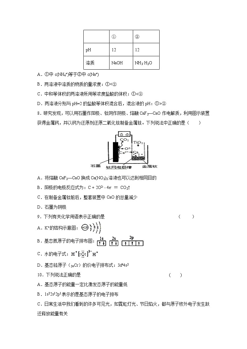 【化学】安徽省六安市舒城中学2018-2019学年高二下学期期末考试03