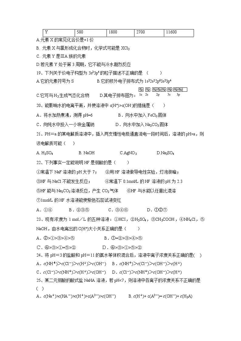 【化学】宁夏青铜峡市高级中学2018-2019学年高二上学期期末考试第3页