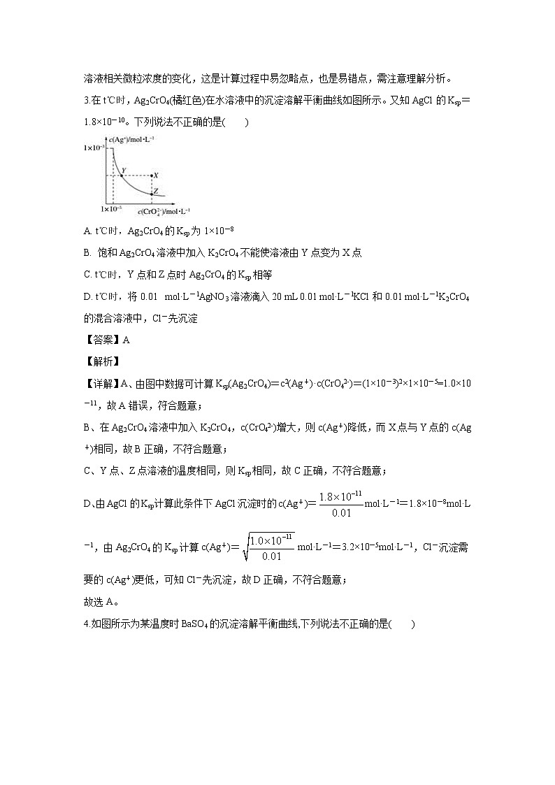 【化学】河北省衡水市枣强中学2019-2020学年高二下学期第一次月考(解析版) 试卷03