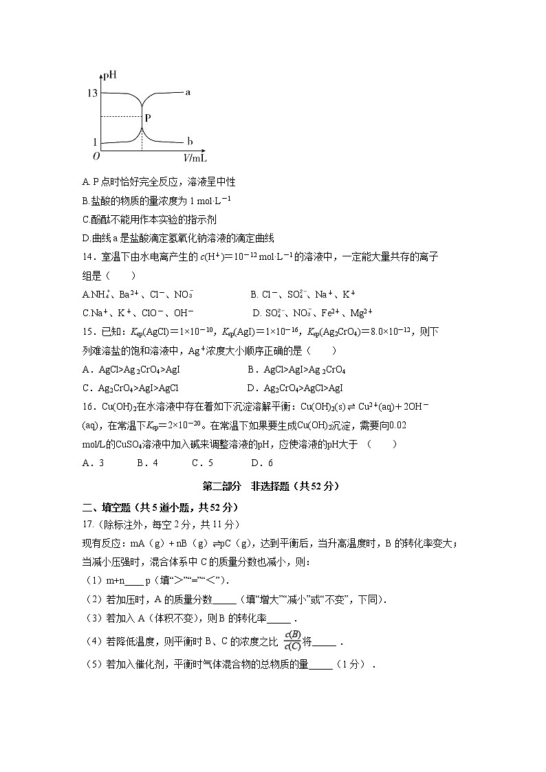 【化学】吉林省梅河口市博文学校2019-2020学年高二上学期第二次月考试题第3页