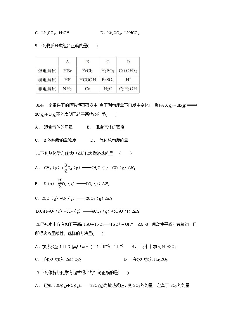 【化学】湖南省邵东县创新实验学校2019-2020学年高二上学期期中考试(理)试题第3页