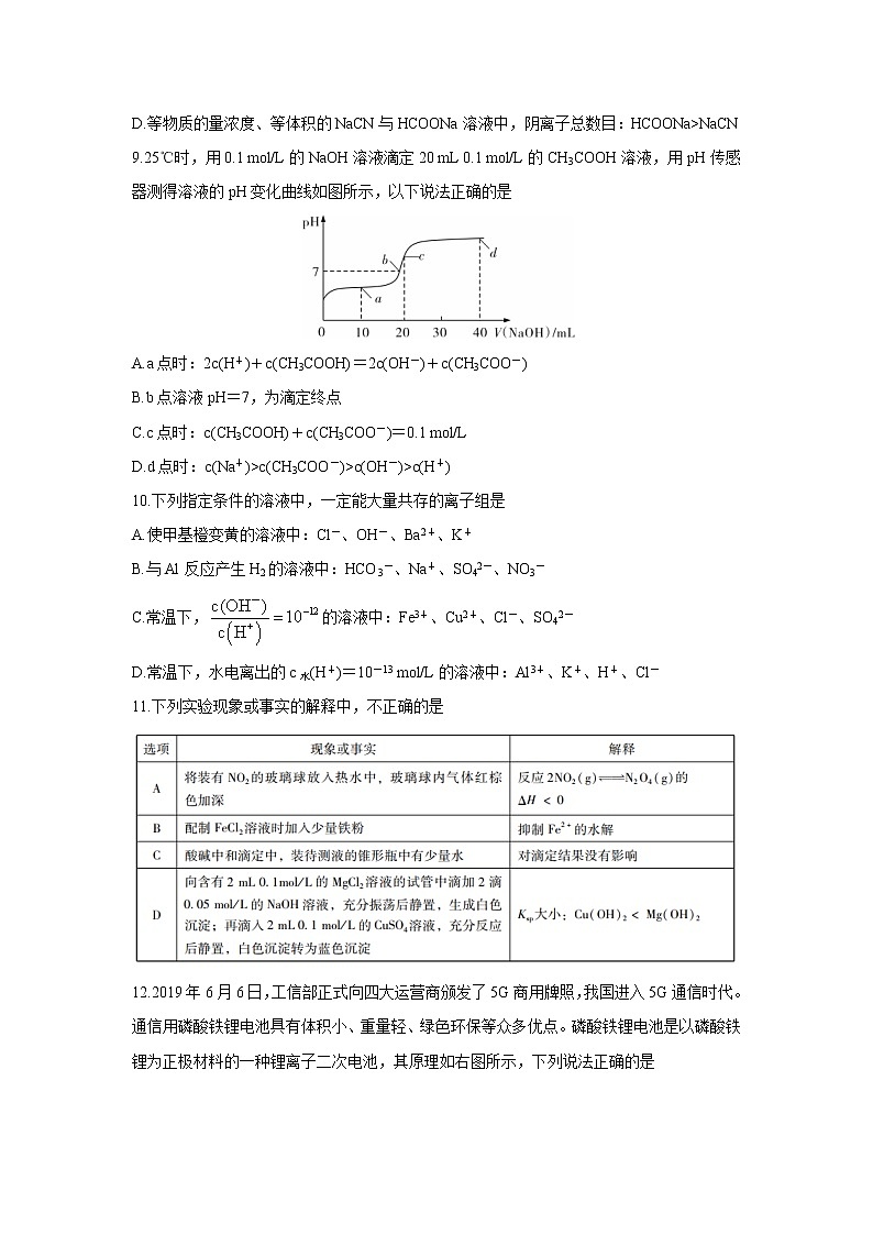 【化学】广东省揭阳市2019-2020学年高二下学期期末考试03