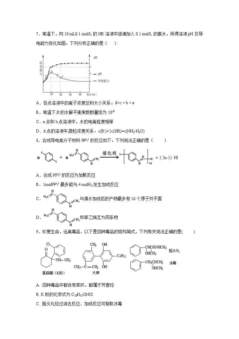 【化学】陕西省汉中市龙岗学校2019-2020学年高二上学期期末考试试题03