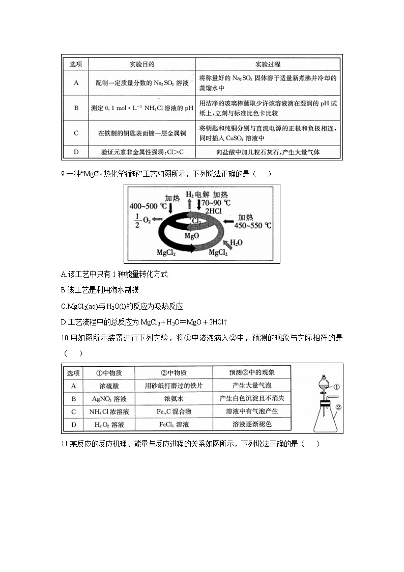 【化学】安徽省示范中学2019-2020学年高二上学期入学考试03