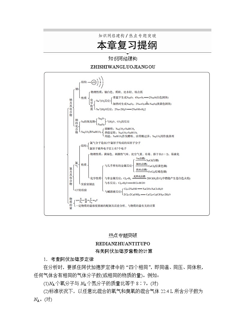 2020新教材化学同步新素养培优人教必修第一册讲义:第二章本章复习提纲01