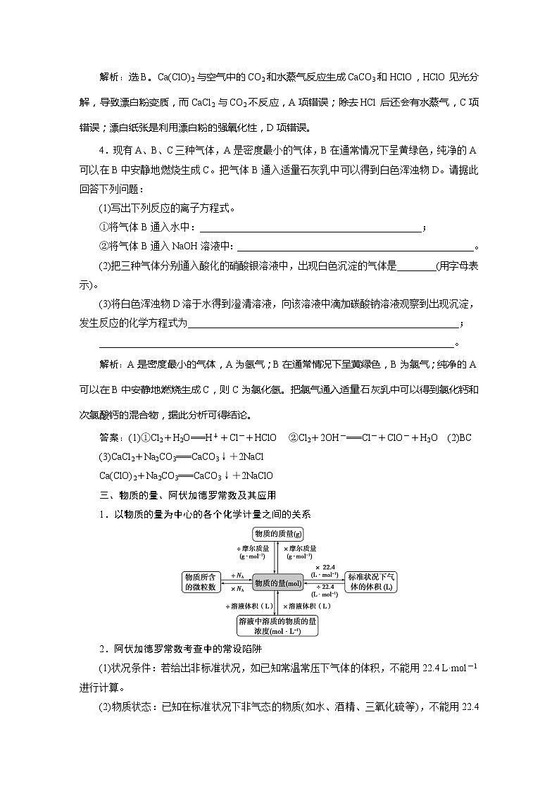 (新教材)2019-2020学年人教版化学必修第一册讲义:第二章章末整合提升03