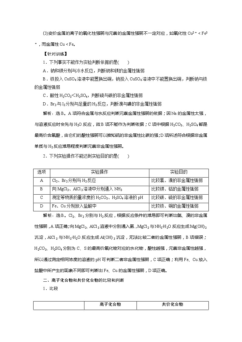 (新教材)2019-2020学年人教版化学必修第一册讲义:第四章章末整合提升02